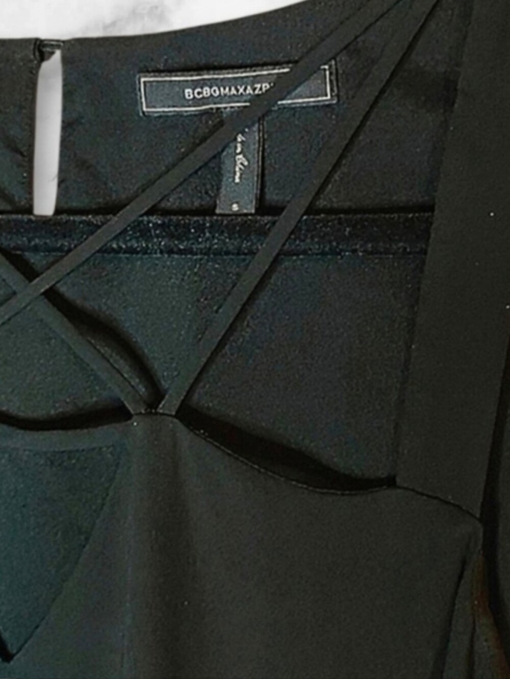 :S: BCBG MaxAzria Black Womens Sleeveless Top.